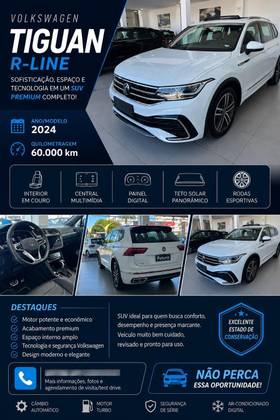 VOLKSWAGEN TIGUAN 2.0 300 TSI GASOLINA ALLSPACE R-LINE AUTOMÁTICO VOLKSWAGEN TIGUAN 2.0 300 TSI GASOLINA ALLSPACE R-LINE AUTOMÁTICO